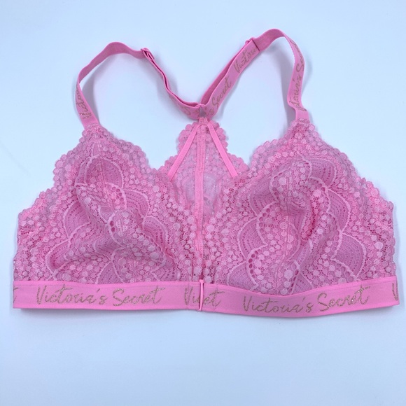 Victoria’s Secret | Pink Lace Racerback Bra Large